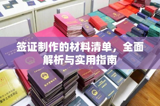 凌海签证制作的材料清单，全面解析与实用指南