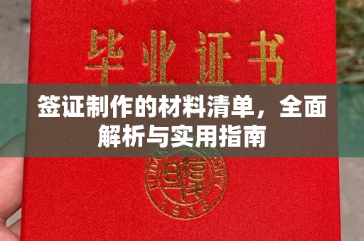 凌海签证制作的材料清单，全面解析与实用指南