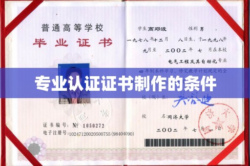 凌海专业认证证书制作的条件