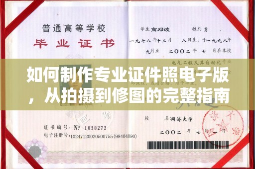 凌海如何制作专业证件照电子版，从拍摄到修图的完整指南
